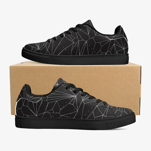 Jacki Easlick Architectural Print Low-Top Leather Sneakers