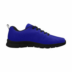 Sneakers For Men, Dark Blue - Canvas Mesh Athletic Running Shoes - Horizon Bliss