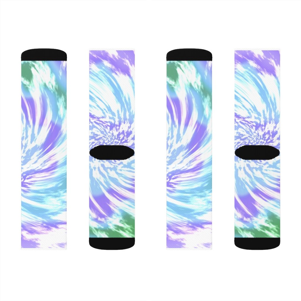 Purple Tie Dye Novelty Socks - Horizon Bliss