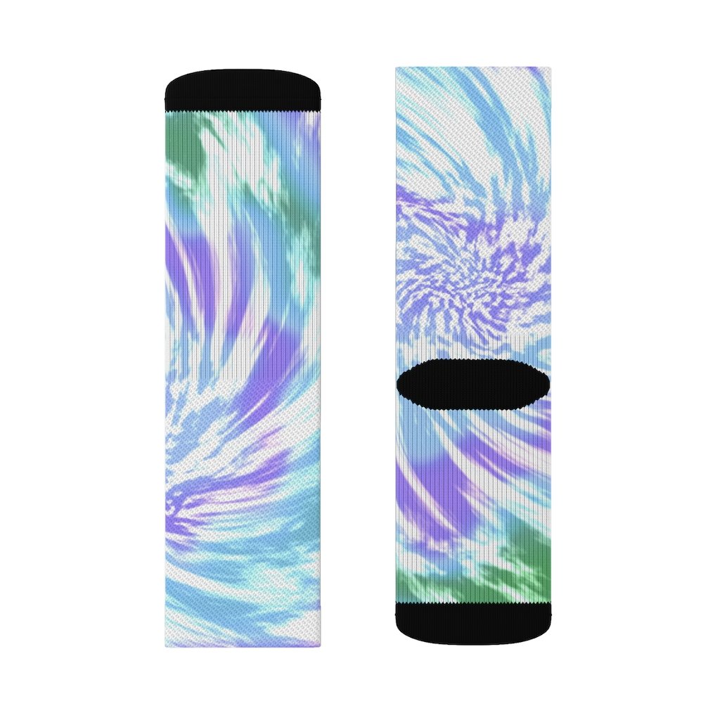 Purple Tie Dye Novelty Socks - Horizon Bliss