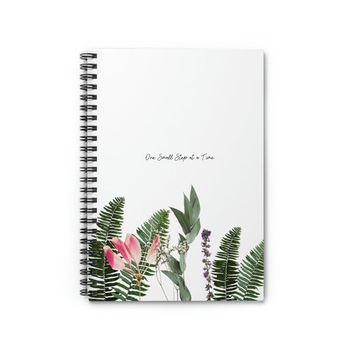 One Small Step at a Time Plant Theme Spiral Notebook - Horizon Bliss