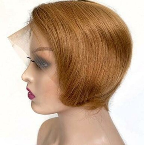 Ombre Short Bob Pixie Cut 13x4x1 T Lace Front Straight Human Hair Wigs - Horizon Bliss