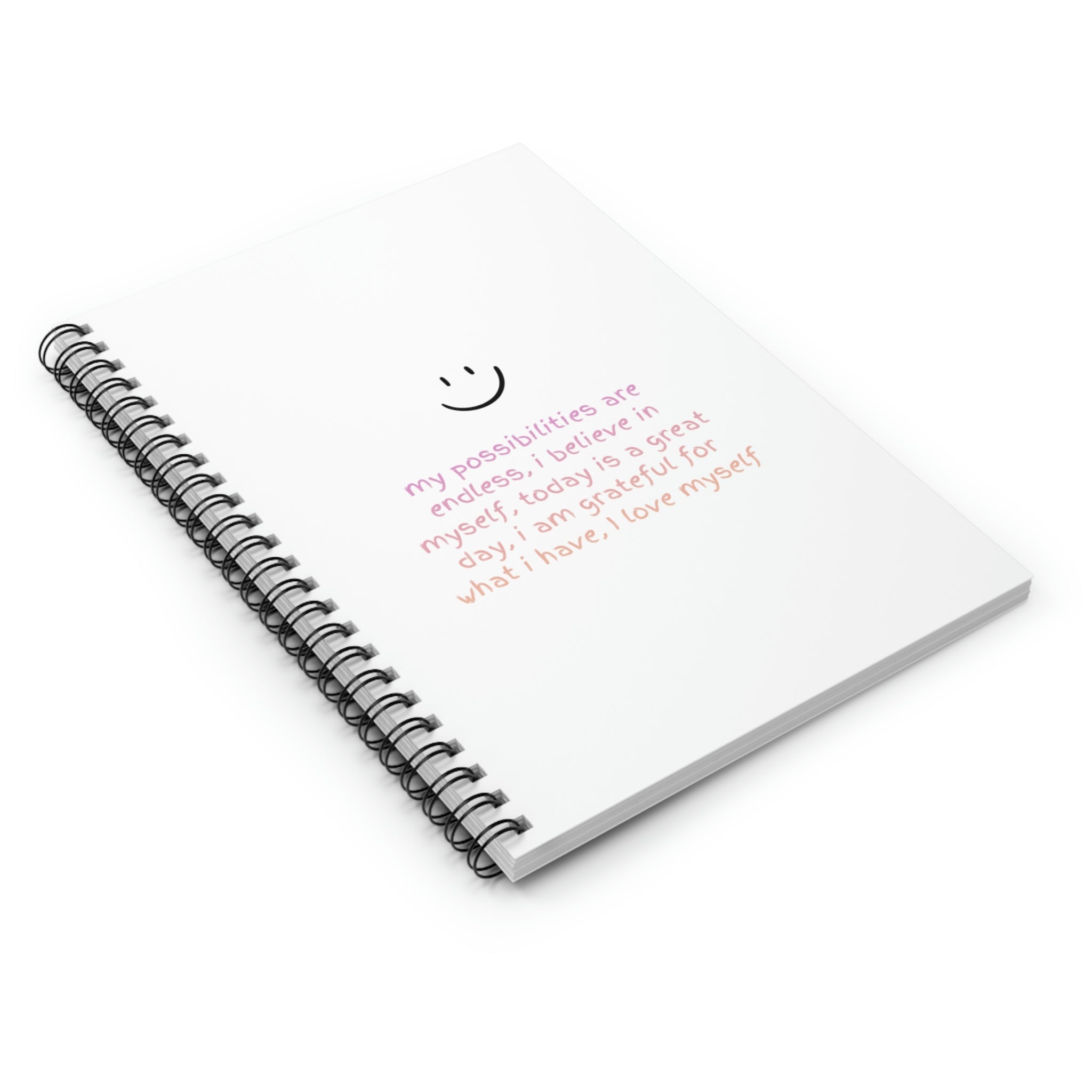 Positive Affirmations Spiral Notebook - Horizon Bliss