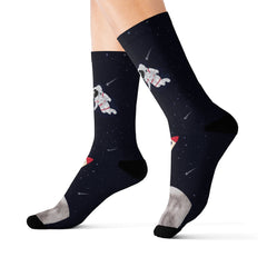 Astronaut and Space Funny Novelty Socks - Horizon Bliss