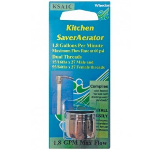 Keeney KSA1C Kitchen Saver Faucet Aerator Silver