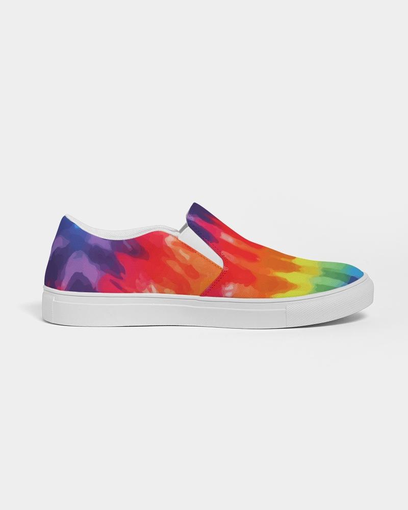 Womens Sneakers - Peace & Love Tie-dye Style Low Top Slip-on Canvas - Horizon Bliss