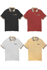 Checkered Detail Polo - Horizon Bliss