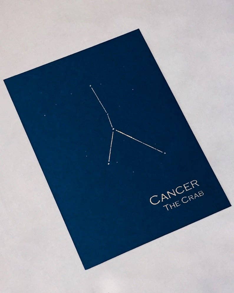 Cancer Constellation Zodiac Art Print - Horizon Bliss