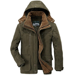 Mens Hooded Winter Parka Coat with Inner Fleece - Horizon Bliss