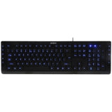 A4tech KD-600L Black USB Blue L.E.D. Illuminated Keyboard - Horizon Bliss