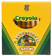 Crayola 080W Multicultural Crayons- Large- 8 Count - Horizon Bliss