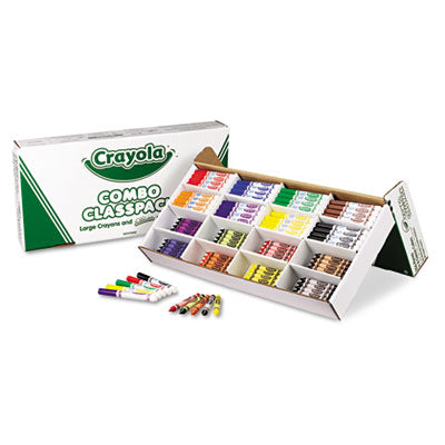 Crayola. 523348 Classpack Crayons w/Markers- 8 Colors- 128 Each Crayon - Horizon Bliss