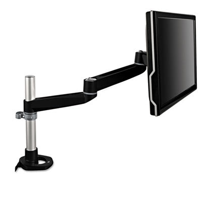 3M MA140MB Single-Swivel Monitor Arm  4 .5 x 25 .5  Black-Gray