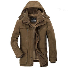 Mens Hooded Winter Parka Coat with Inner Fleece - Horizon Bliss