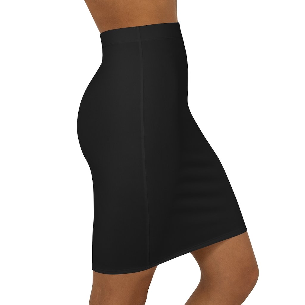 Womens Mini Skirt, Stretchy, Black Pencil Skirt - Horizon Bliss