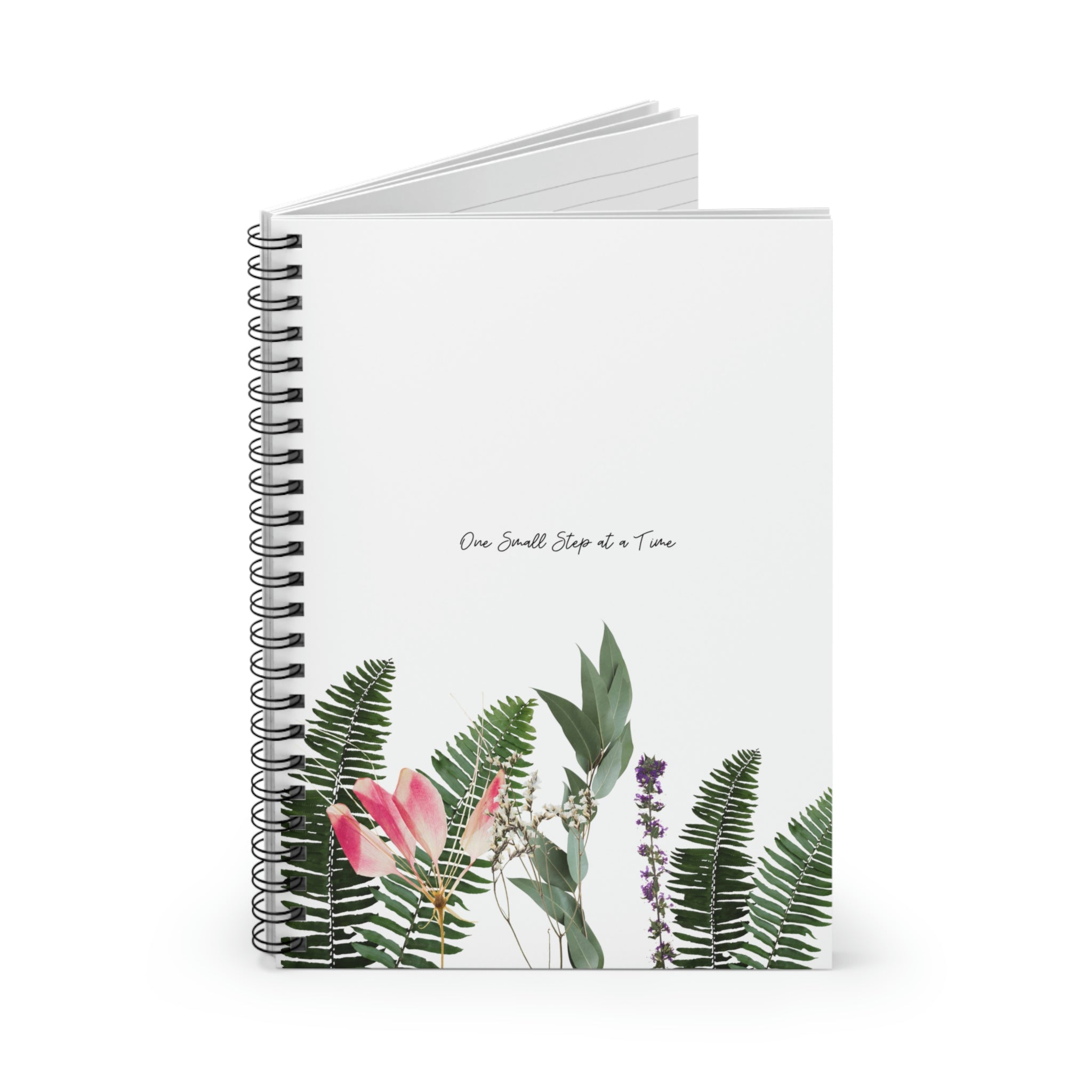 One Small Step at a Time Plant Theme Spiral Notebook - Horizon Bliss