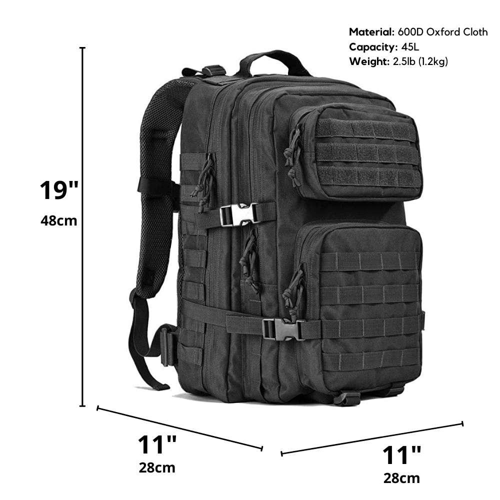 Tactical 45L Molle Rucksack Backpack - Horizon Bliss