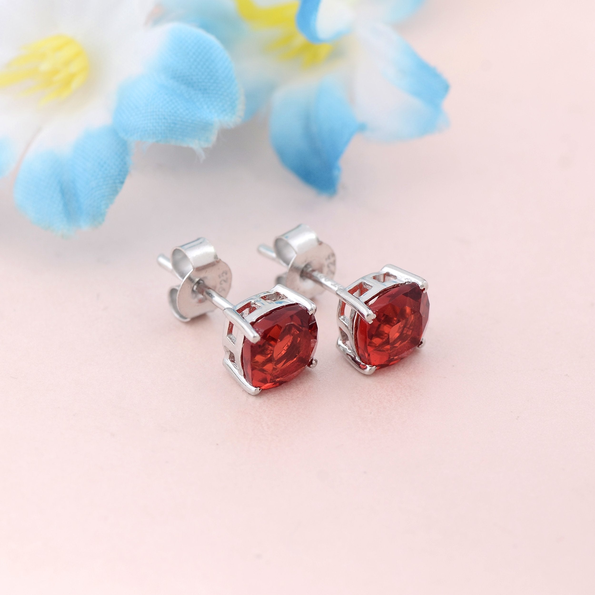 Dazzlers Birthstone Stud Earrings Sterling Silver - Horizon Bliss