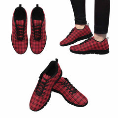 Sneakers For Men,   Buffalo Plaid Red And Black - Running Shoes Dg842 - Horizon Bliss