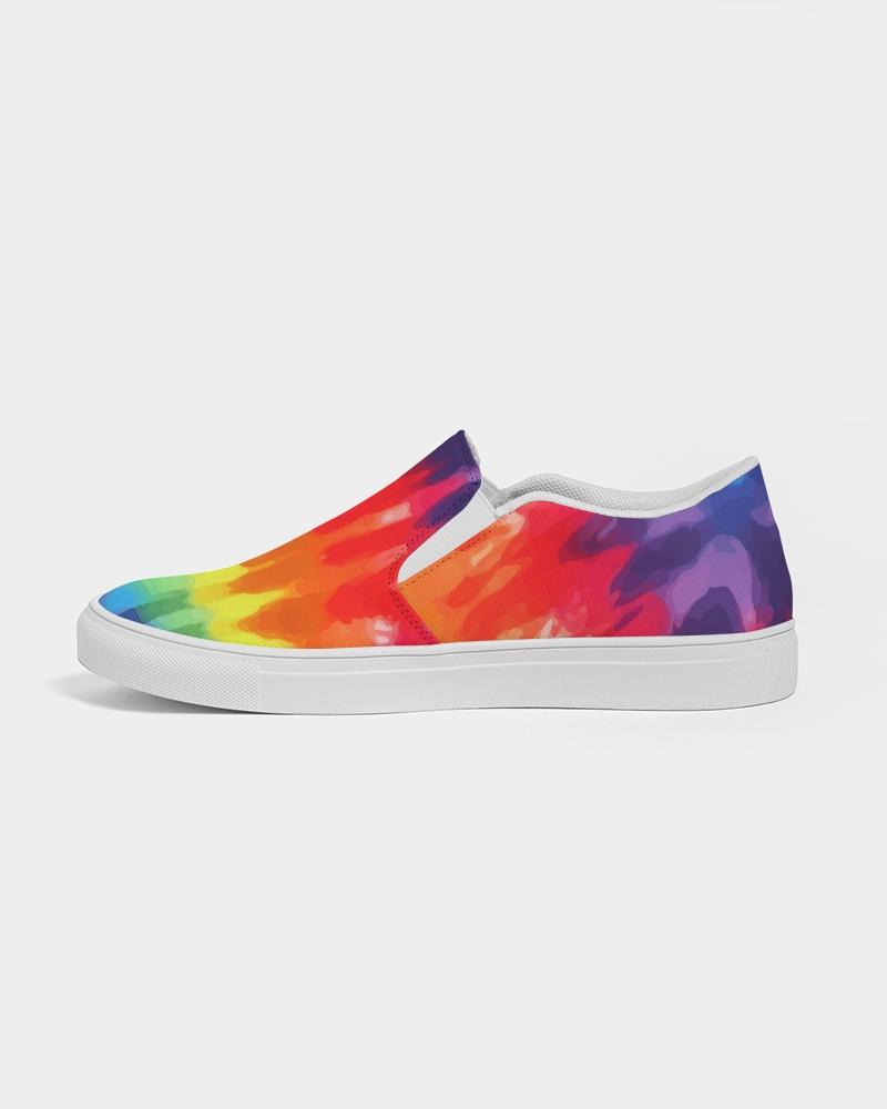 Womens Sneakers - Peace & Love Tie-dye Style Low Top Slip-on Canvas - Horizon Bliss