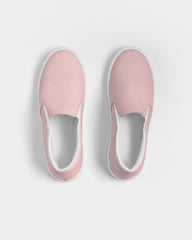 Womens Sneakers - Rose Pink Slip-on Canvas Sports Shoes - Horizon Bliss