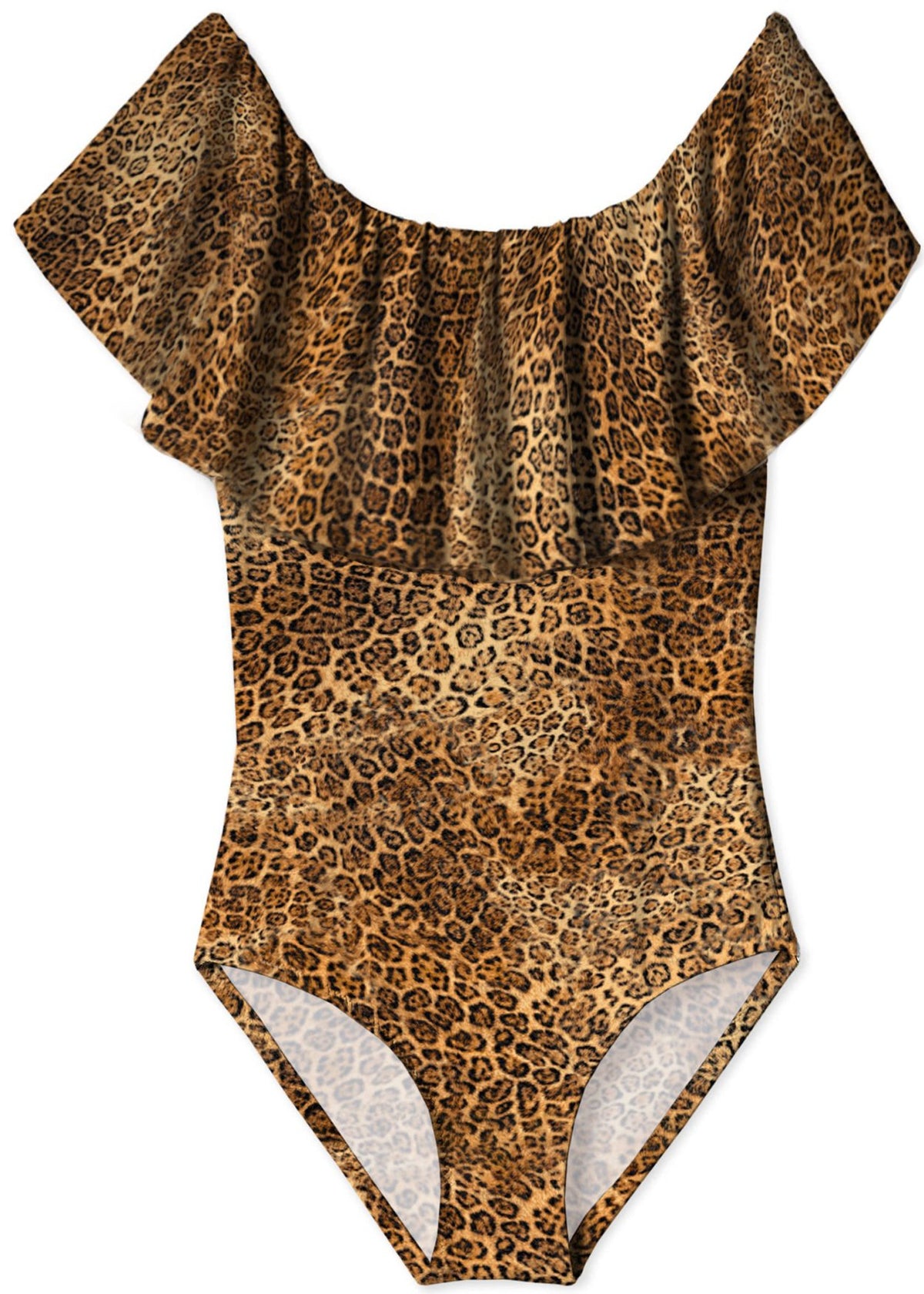 Cheetah Ruffle Bathing Suit - Horizon Bliss