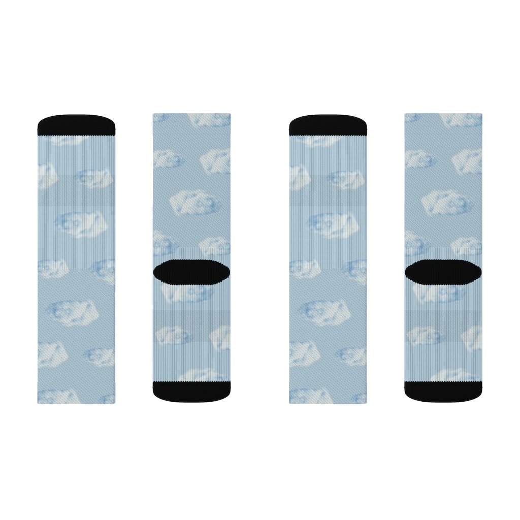 Walking on Realistic Clouds Fun Novelty Socks - Horizon Bliss