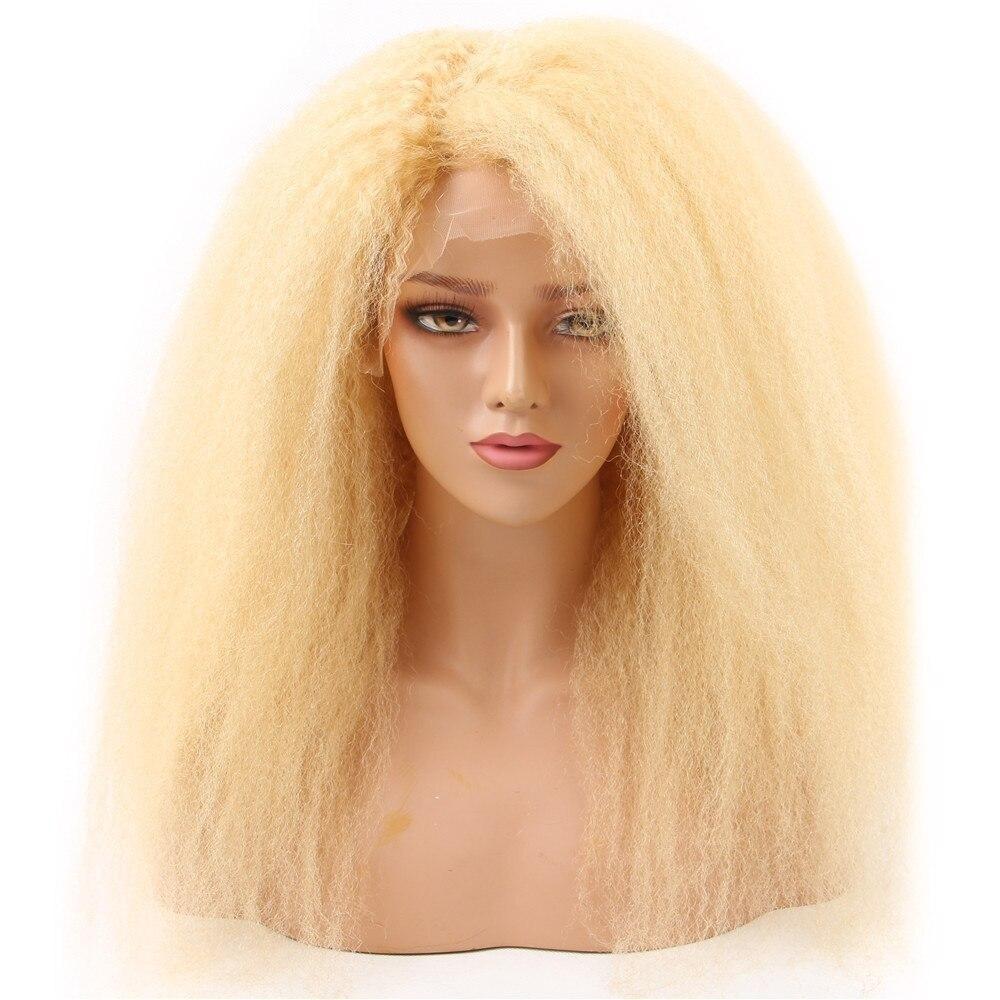 200% Density Kinky Straight 613 Blonde 13x4 Lace 13x6 Frontal Wigs - Horizon Bliss