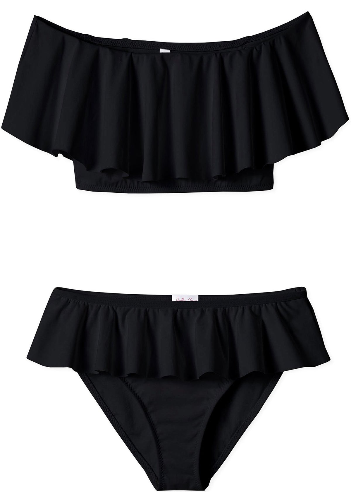 Black Draped Bikini - Horizon Bliss