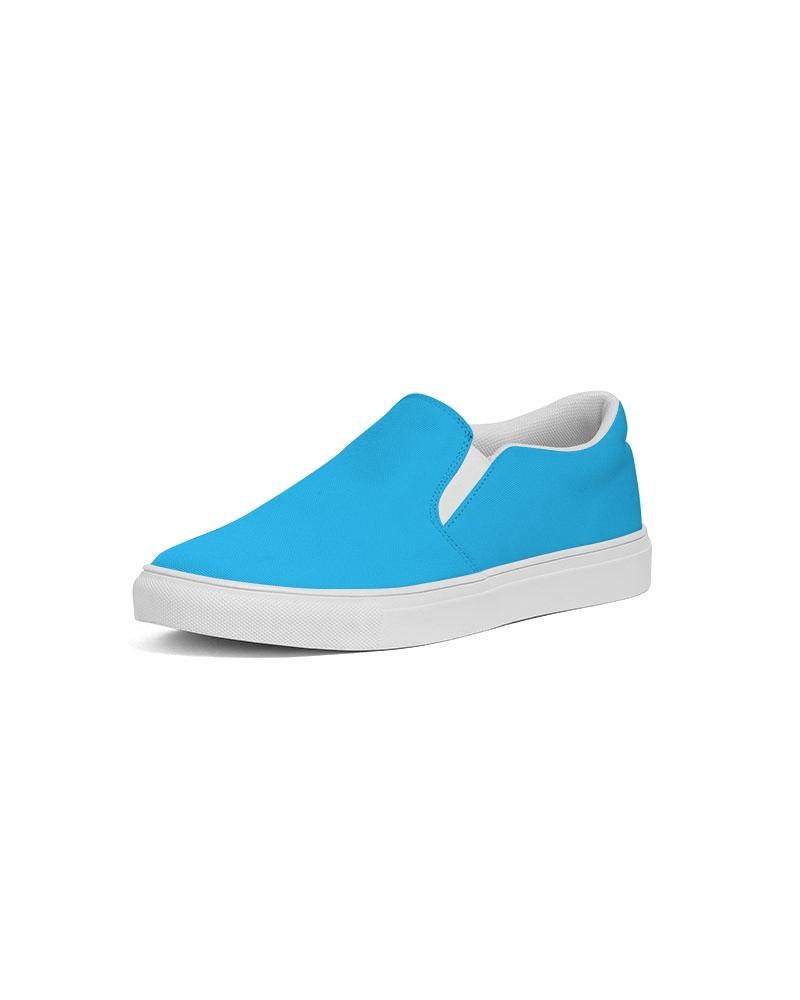 Womens Sneakers - Vibrant Blue Low Top Slip-on Canvas Sports Shoes - Horizon Bliss