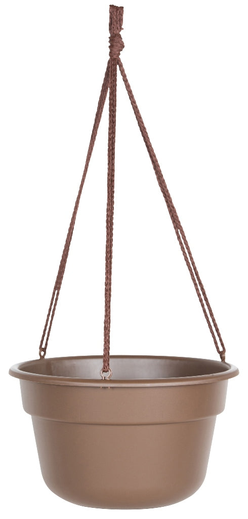 Bloem DCHB12-45 12 in. Dura Cotta Hanging Basket, Chocolate