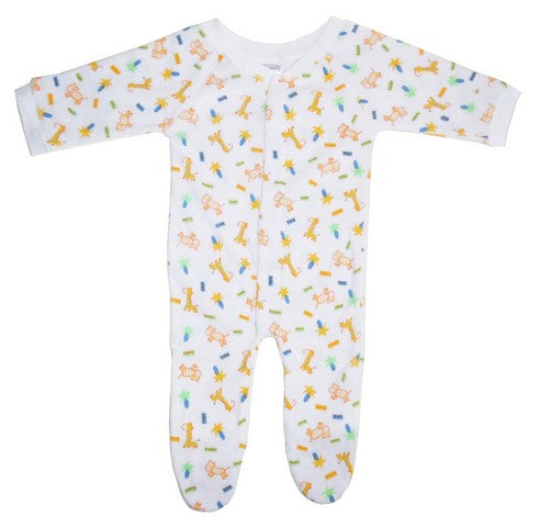 Bambini 515B L Terry Print Closed-Toe Sleep & Play- Large - Horizon Bliss