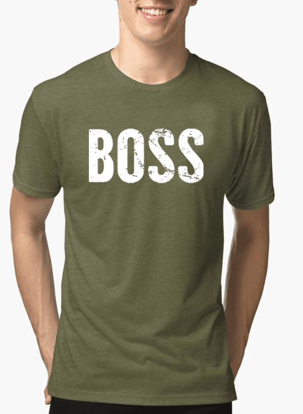 Boss Half Sleeves Melange T-shirt - Horizon Bliss