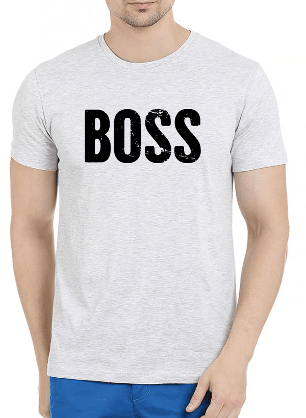 Boss Half Sleeves Melange T-shirt - Horizon Bliss