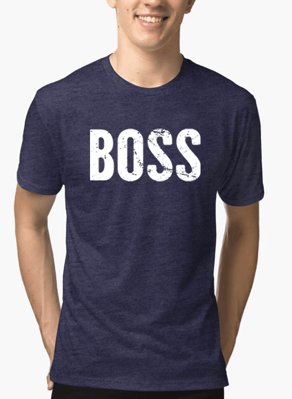 Boss Half Sleeves Melange T-shirt - Horizon Bliss