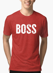 Boss Half Sleeves Melange T-shirt - Horizon Bliss