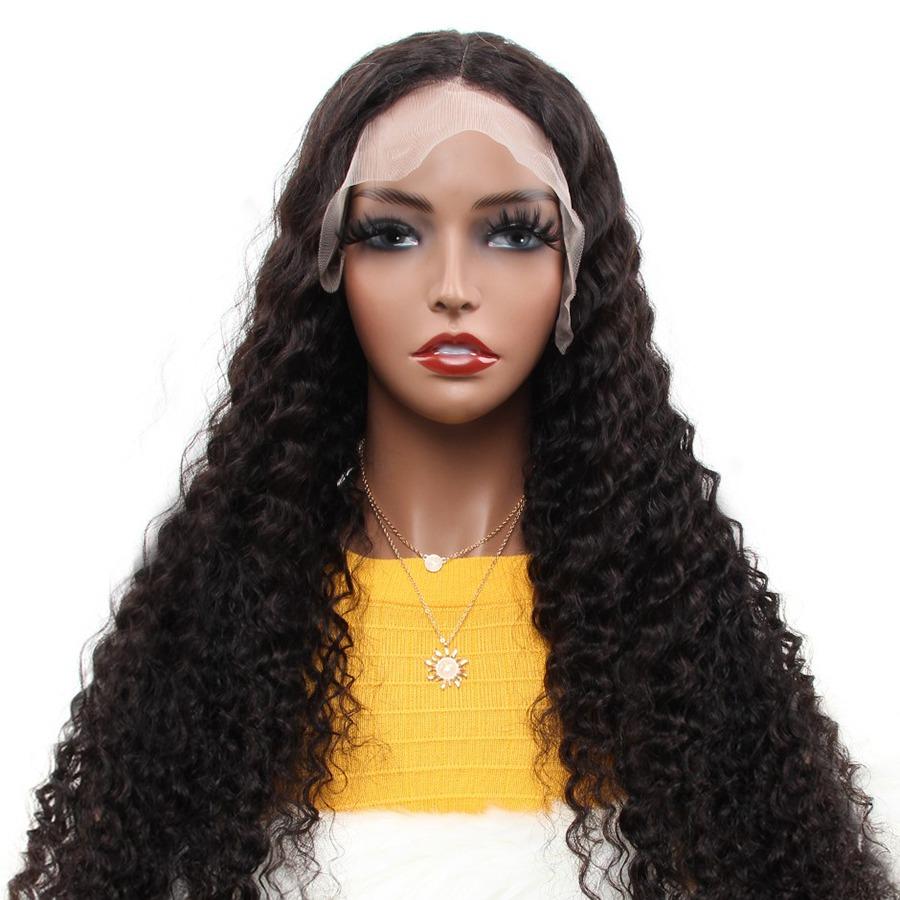 Deep Wave 13x6 Transparent Lace Frontal Brazilian Human Hair Wigs - Horizon Bliss