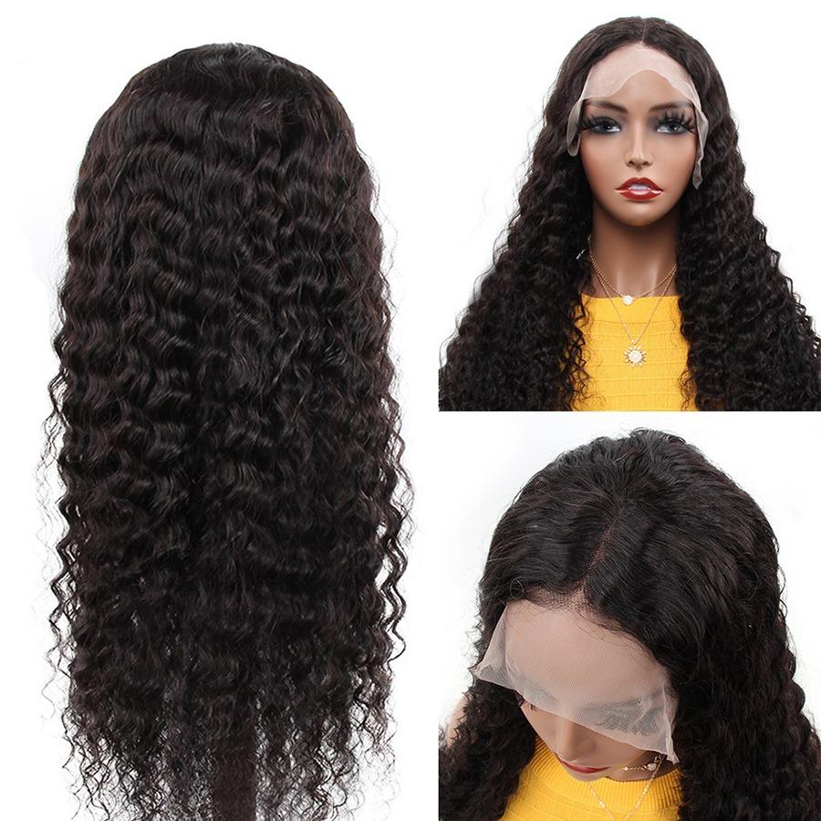 Deep Wave 13x6 Transparent Lace Frontal Brazilian Human Hair Wigs - Horizon Bliss