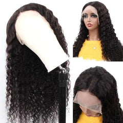 Deep Wave 13x6 Transparent Lace Frontal Brazilian Human Hair Wigs - Horizon Bliss