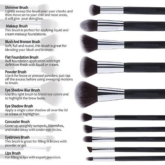 Pagent Winner 10 Pc Make Up Brush Set