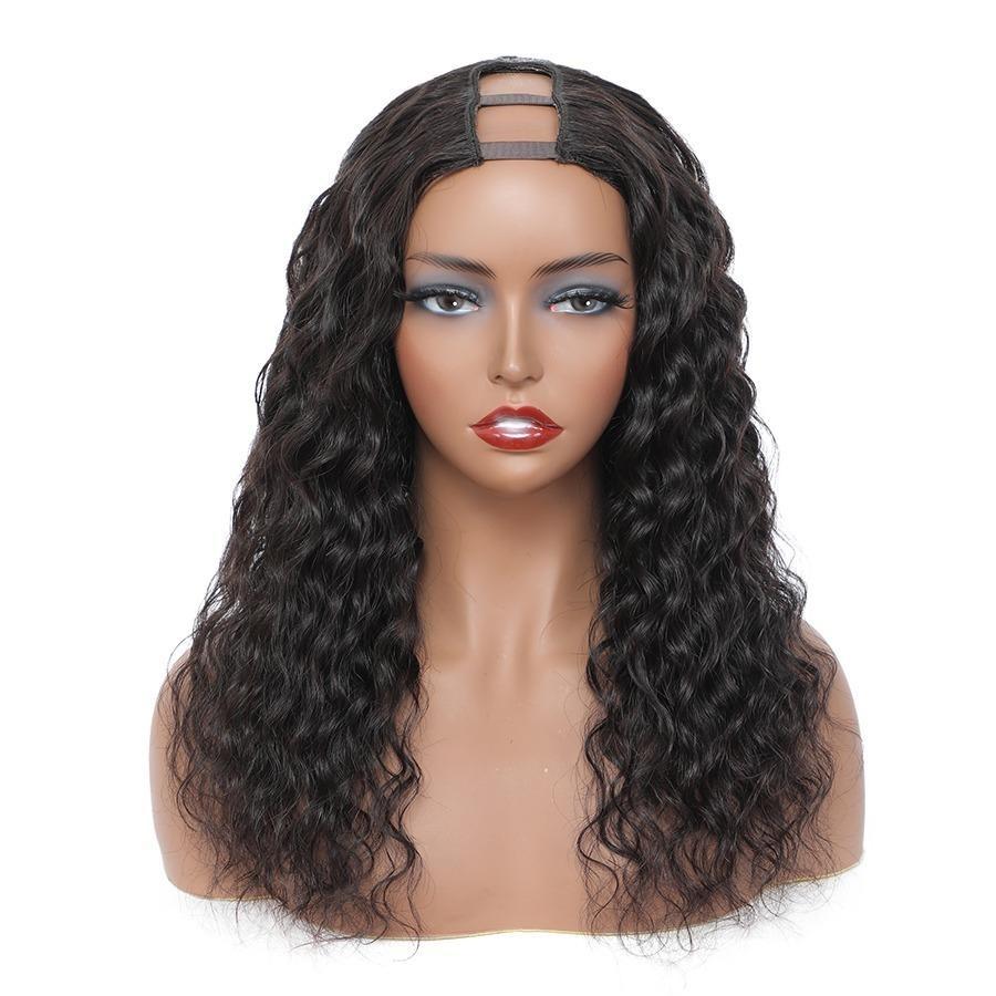 U Part Wig Water Wave Human Hair Wigs For Black Women Brazilian Remy H - Horizon Bliss