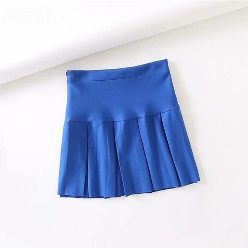 Candy Color Pleated Short Mini Skirts - Horizon Bliss