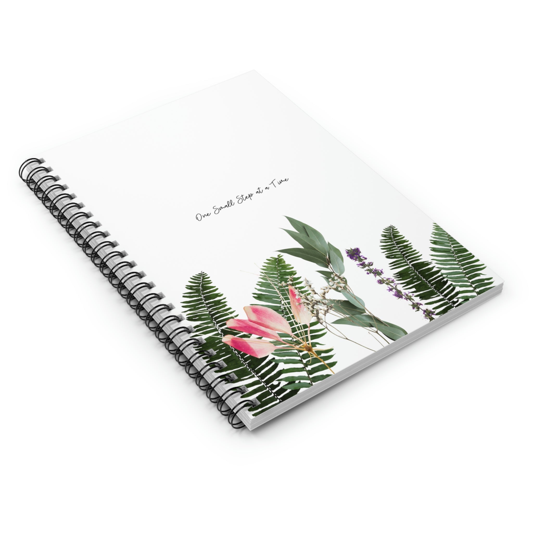 One Small Step at a Time Plant Theme Spiral Notebook - Horizon Bliss