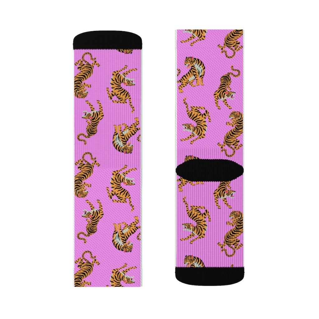 Tiger Fun Novelty Socks Pink - Horizon Bliss