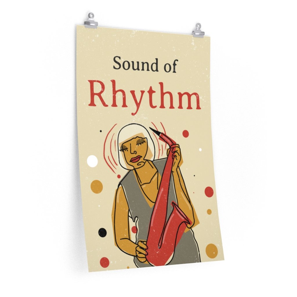 Sound of Rhythm Vintage Jazz Poster - Horizon Bliss