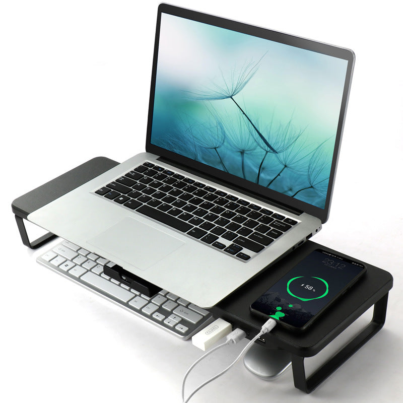 Ergonomic Monitor Holder Riser With 3 USB Port Laptop Stand