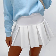 Candy Color Pleated Short Mini Skirts - Horizon Bliss