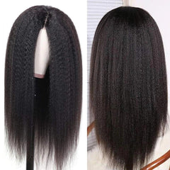 180% Density Full 4x4 Transparent Lace Front Kinky Straight Human Hair - Horizon Bliss