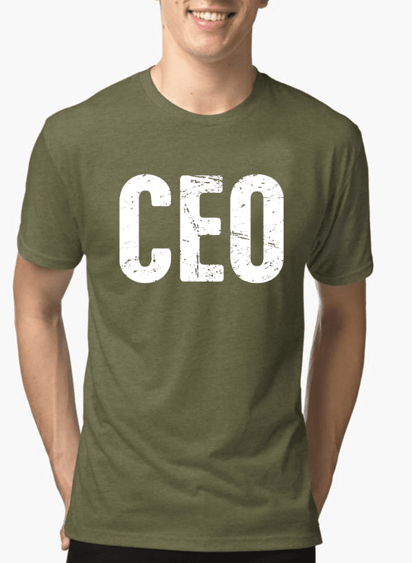 CEO Half Sleeves Melange T-shirt - Horizon Bliss