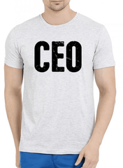 CEO Half Sleeves Melange T-shirt - Horizon Bliss